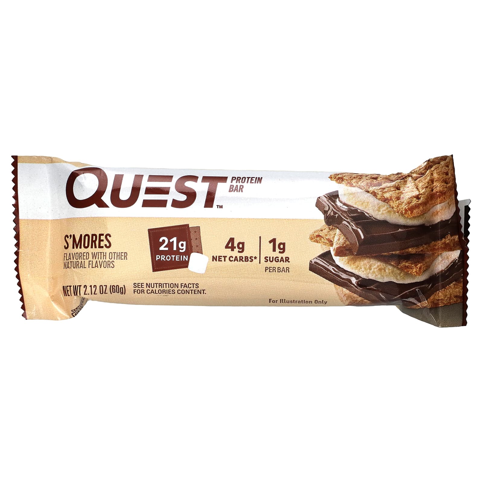 Quest Nutrition, Протеиновый батончик «Печенье с зефиром», 12 батончиков, 60 г (2,12 унции) каждый