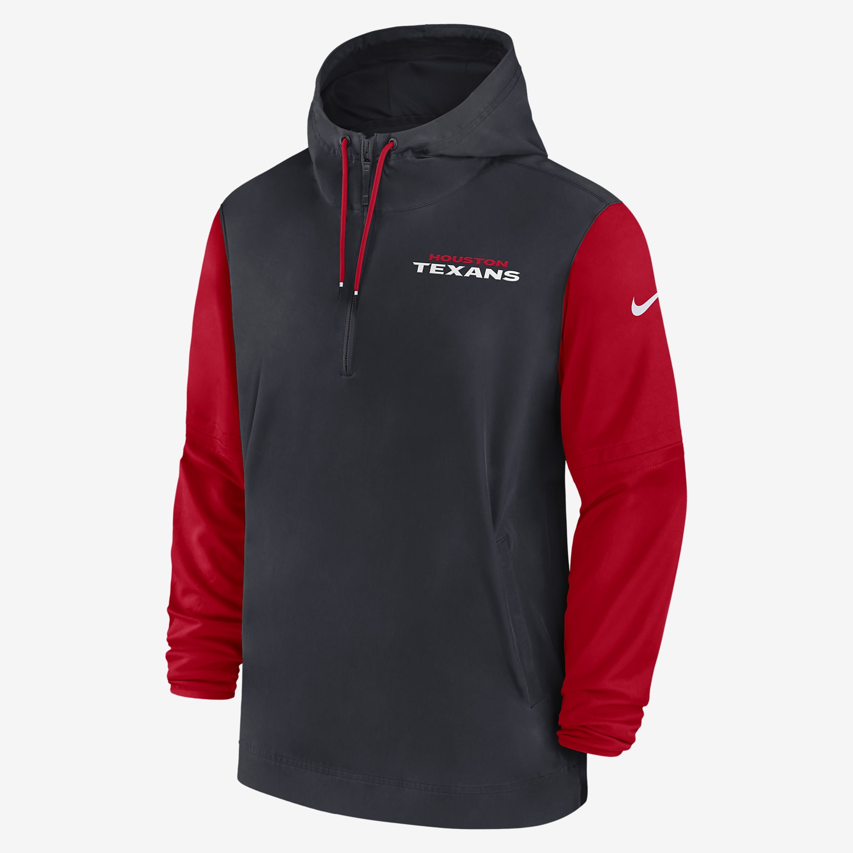Houston Texans Sideline Pre-Game Player Men's Nike NFL 1/2-Zip Hooded Jacket