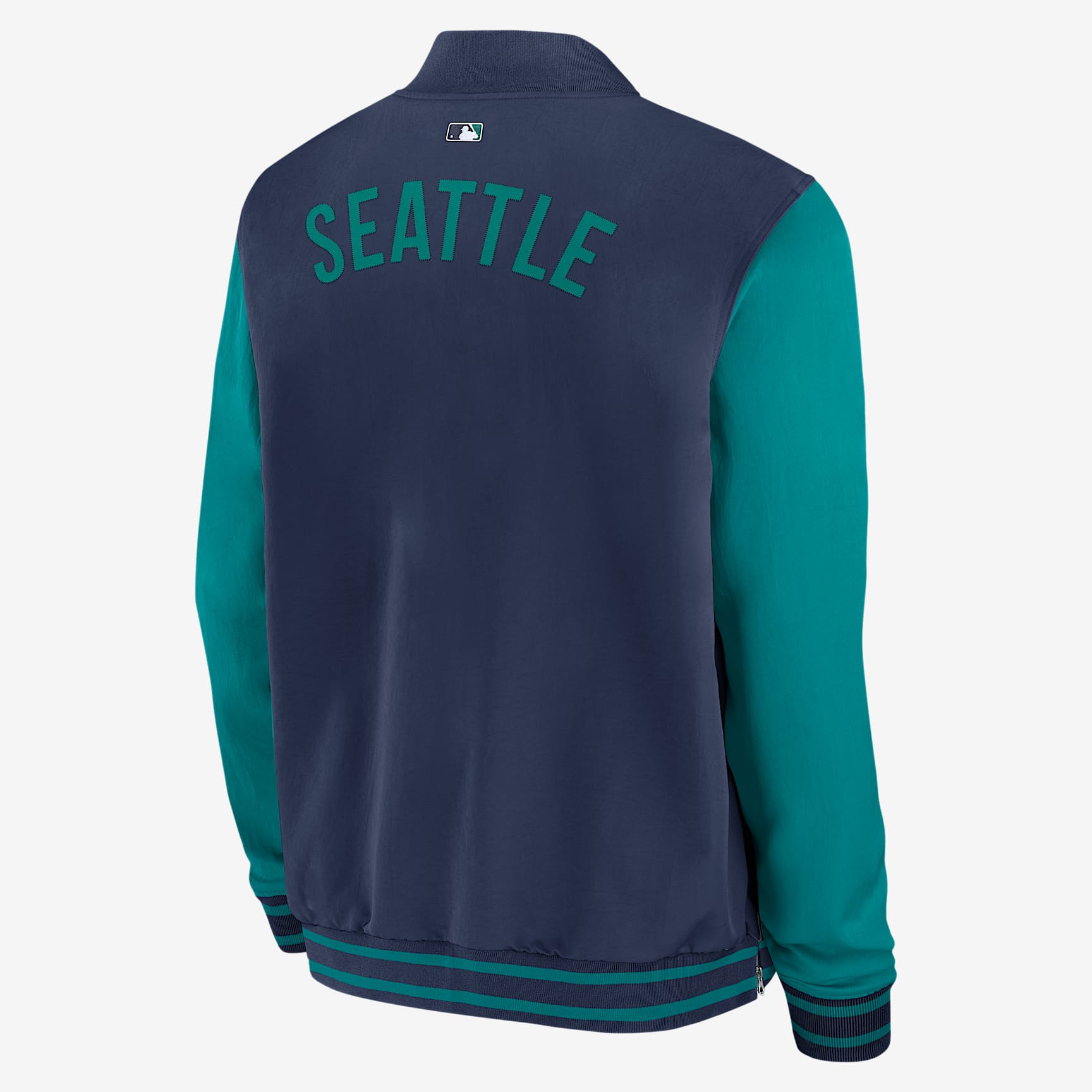 Seattle Mariners Authentic Collection Dugout Men's Nike MLB Full-Zip Bomber Jacket