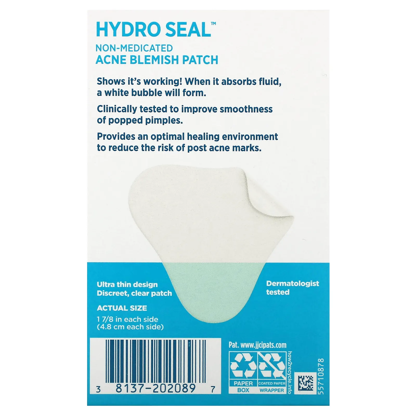 Band Aid, Hydro Seal, немедикаментозные патчи для устранения акне, 7 шт.