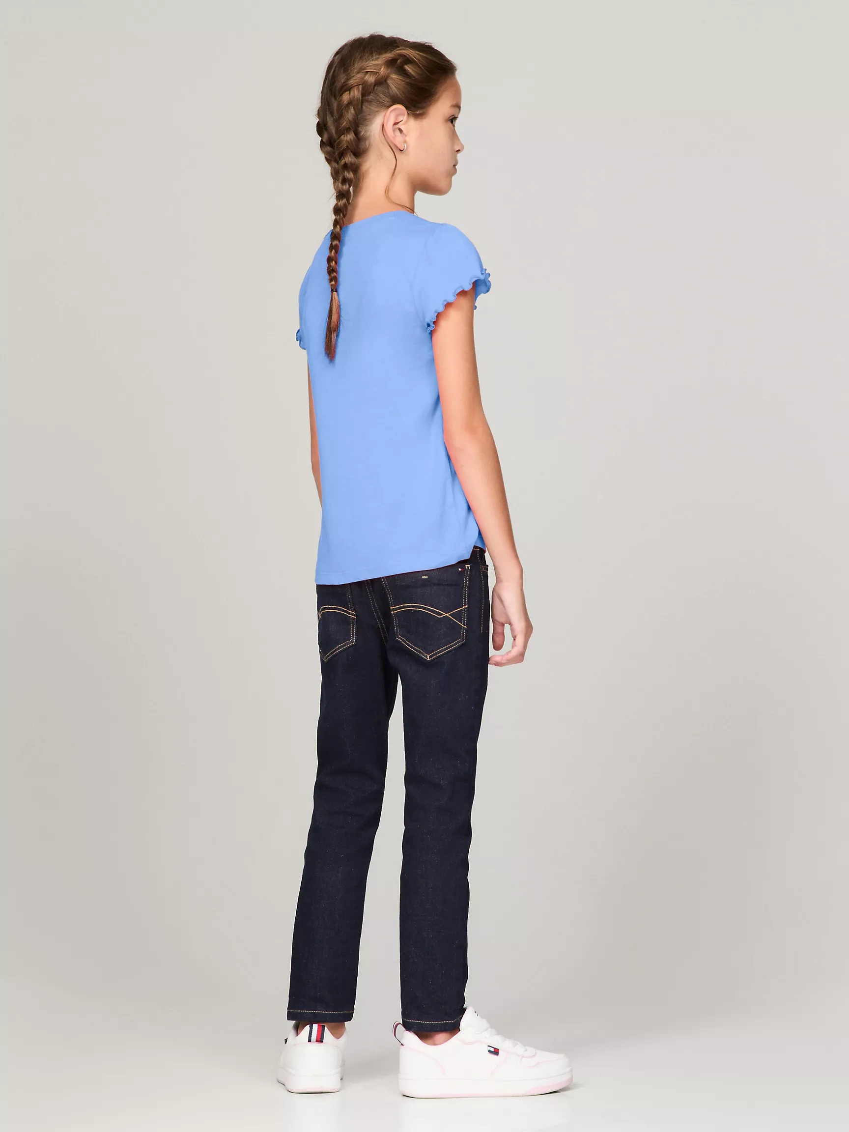 Топ для девочек Tommy Hilfiger, Детская футболка с рукавами-воланами