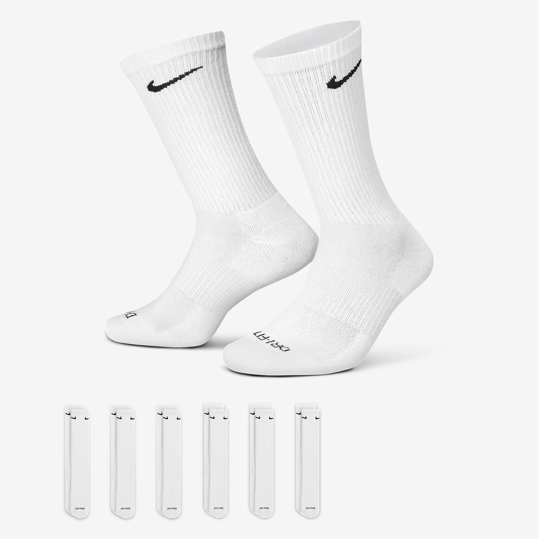 Nike Everyday Plus Cushioned Training Crew Socks (6 Pairs)