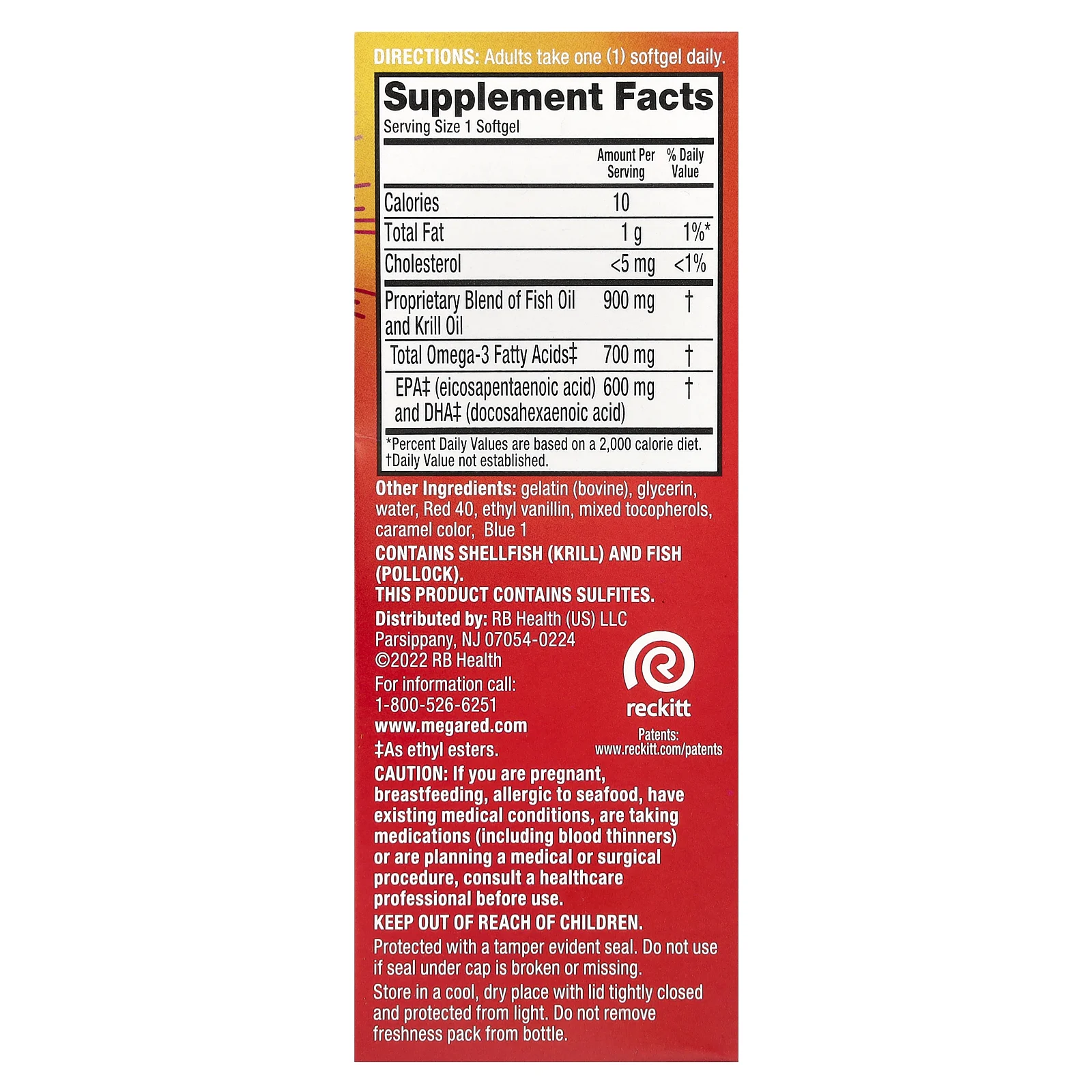 Schiff, MegaRed, улучшенные омега-3 кислоты 4 в 1, повышенная сила действия, 900 мг, 40 мягких таблеток