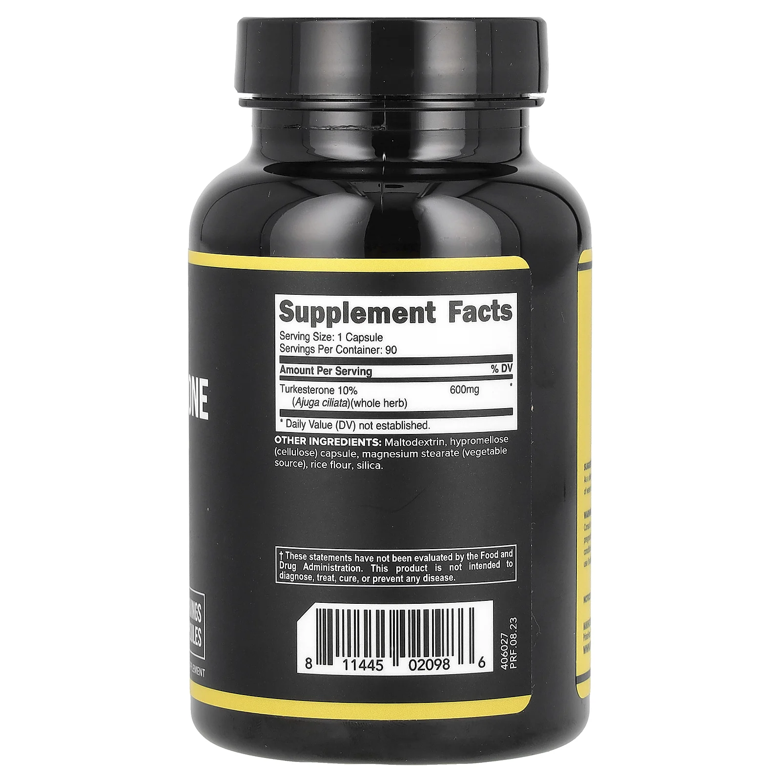 Primaforce, туркестерон, аюга цилиата, 600 мг, 90 капсул