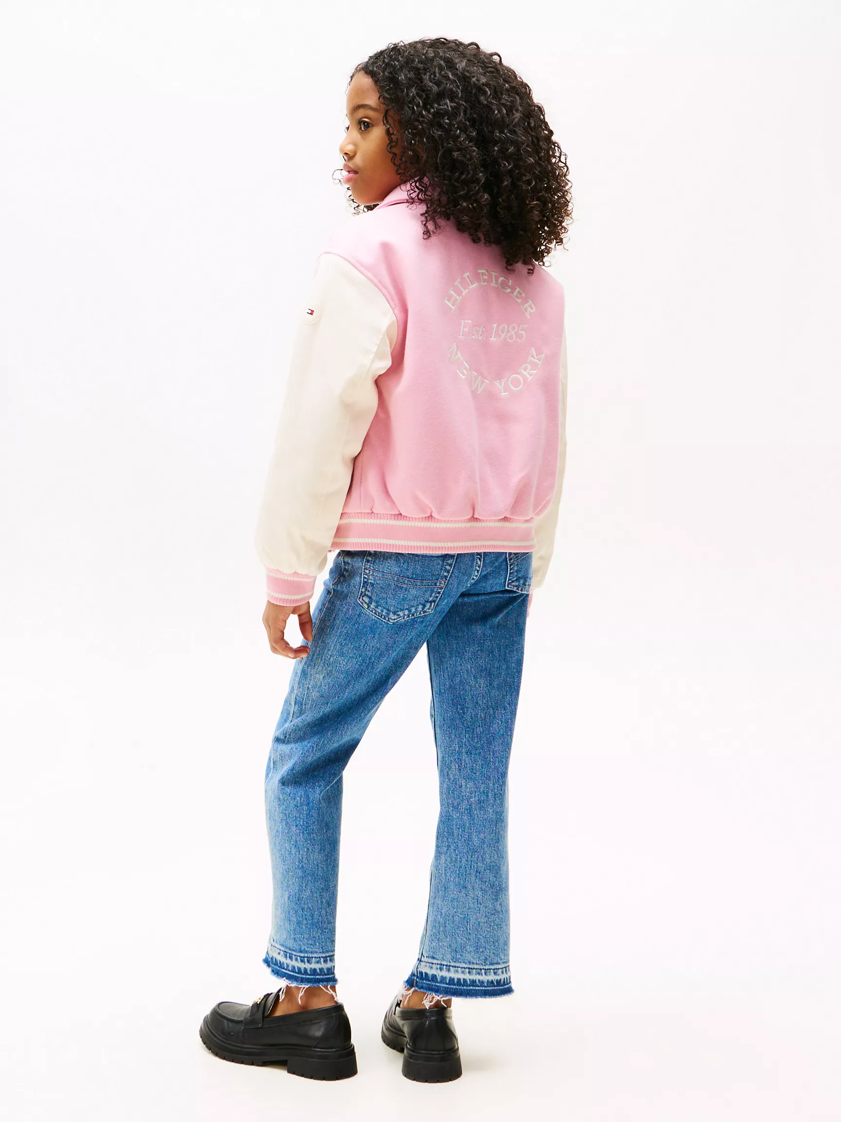 Куртка для девочки Tommy Hilfiger, Детская университетская куртка с контрастными вставками