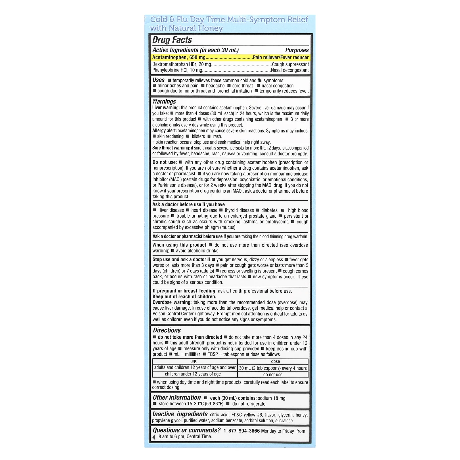 Tukol, Мед. средство от простуды и гриппа, дневной и ночной набор, для детей от 12 лет, натуральный мед, 2 пакетика по 118 мл (4 жидк. унции)