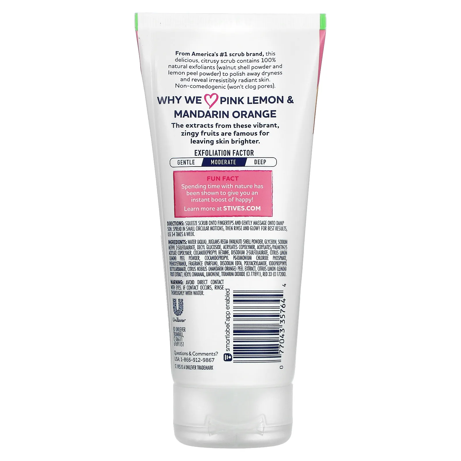 St. Ives, Radiant Skin, скраб для тела «Розовый лимон и мандарин», 170 г (6 унций)