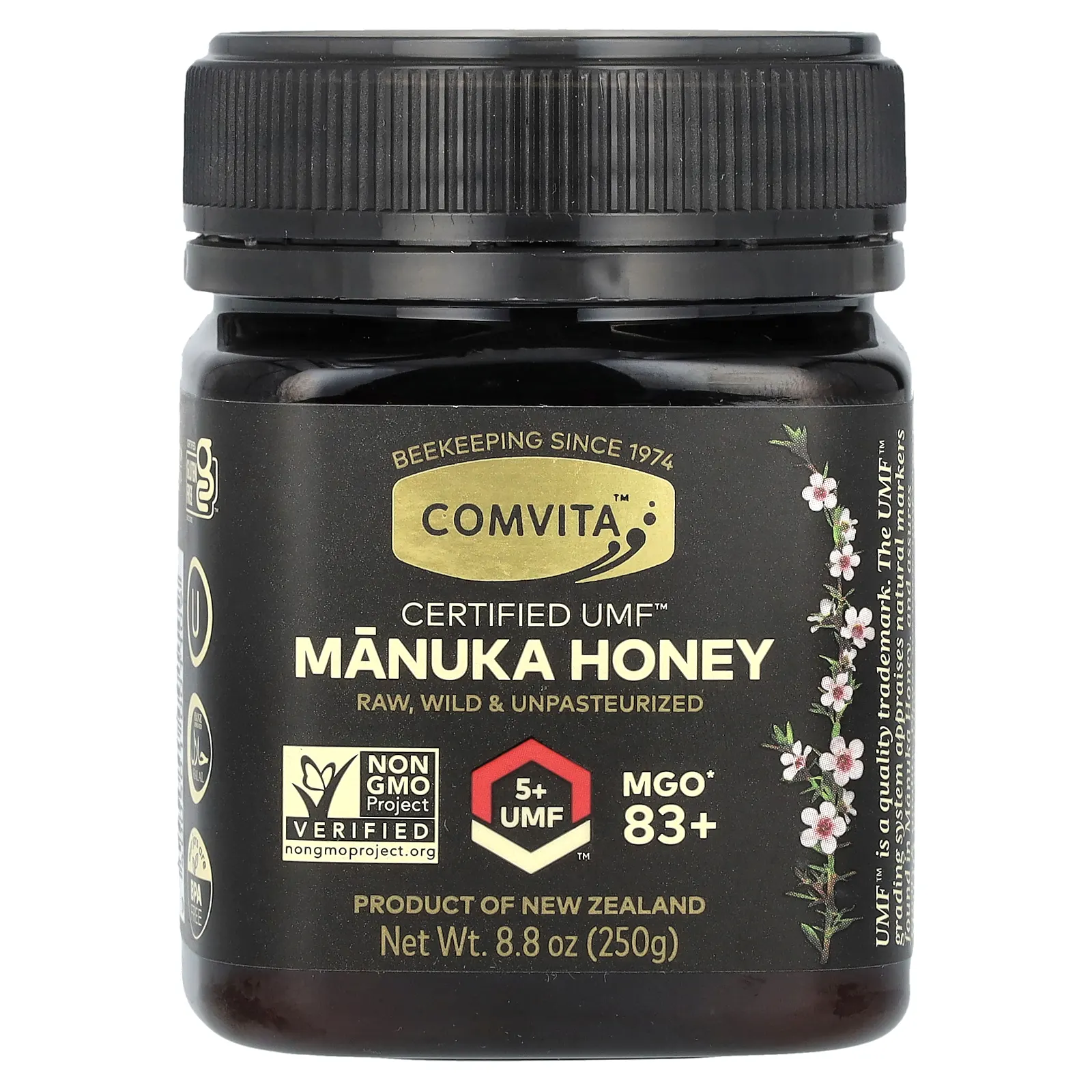 Comvita, мед манука, Certified UMF 5, MGO 83+, 250 г (8,8 унции)