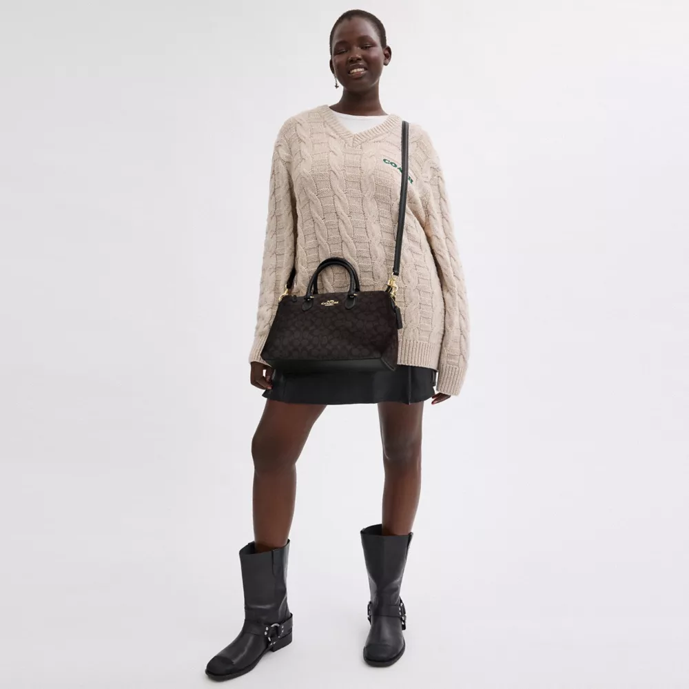 Сумка COACH Georgia Satchel Bag In Signature Canvas