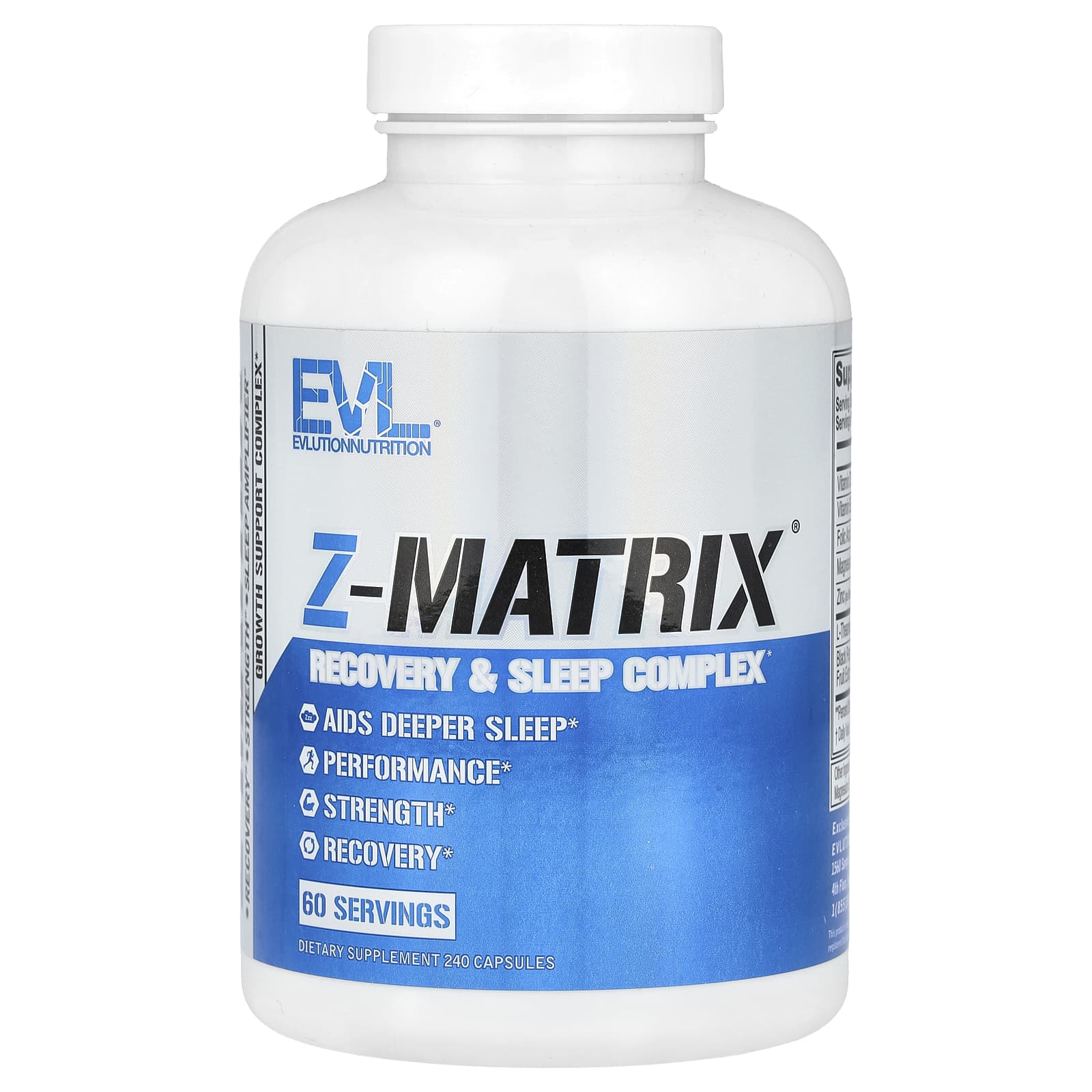 EVLution Nutrition, Z-Matrix, комплекс для восстановления и сна, 240 капсул