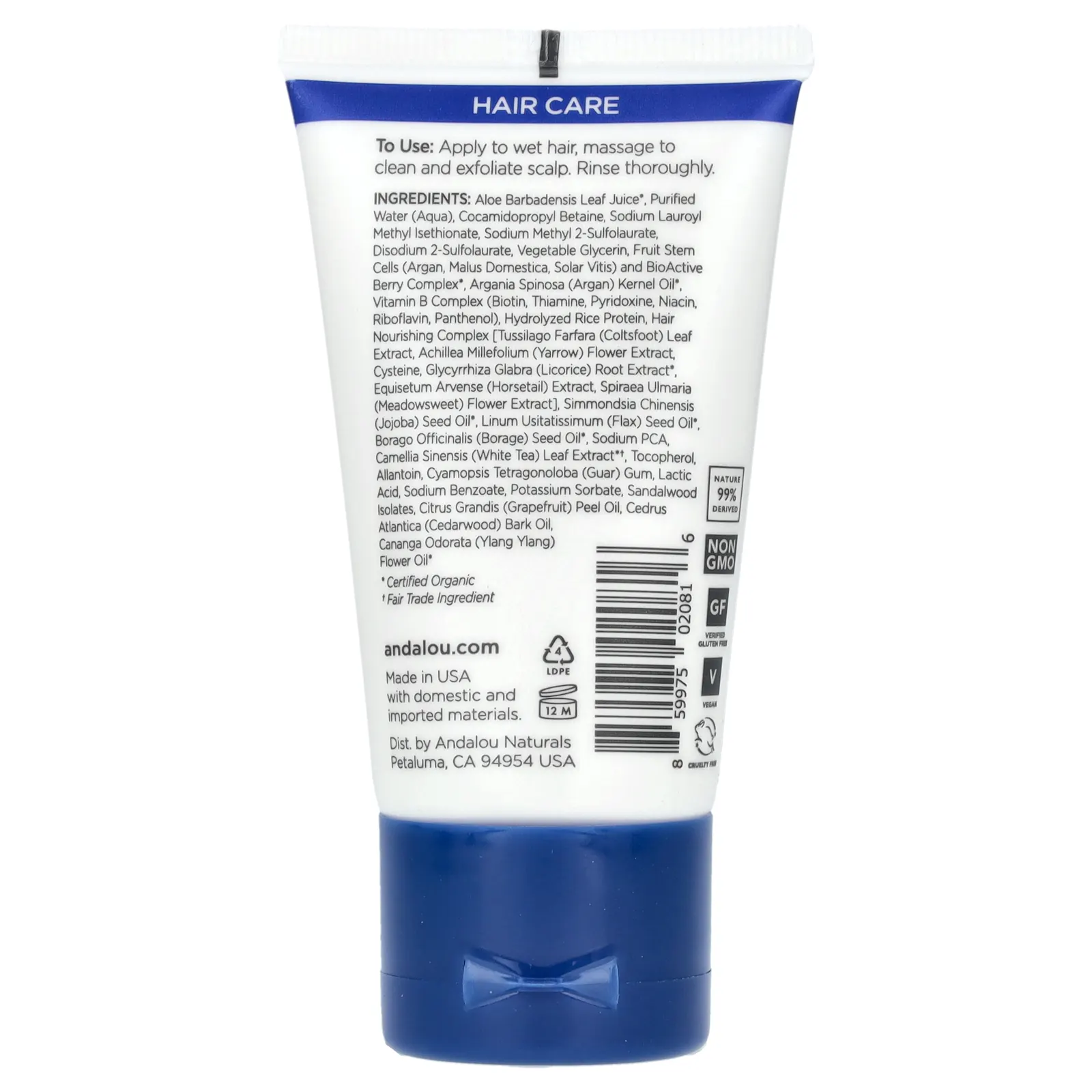 Andalou Naturals, Шампунь, для истонченных волос, со стволовыми клетками арганы, 50 мл (1,7 жидк. Унции)