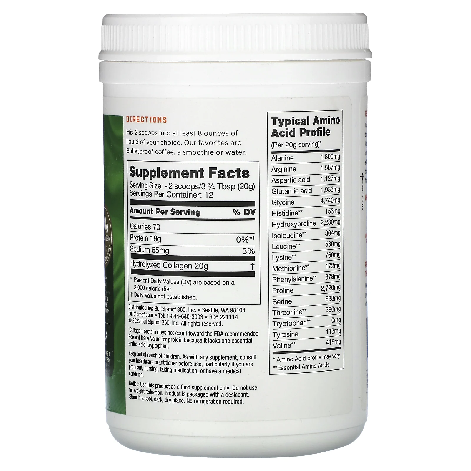 BulletProof, пептиды коллагена, с нейтральным вкусом, 240 г (8,5 унции)