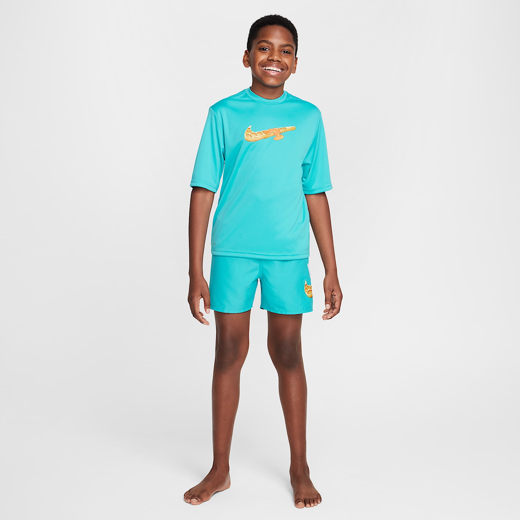 Nike Swim Hydroguard Big Kids' (Boys') Dri-FIT Short-Sleeve Top