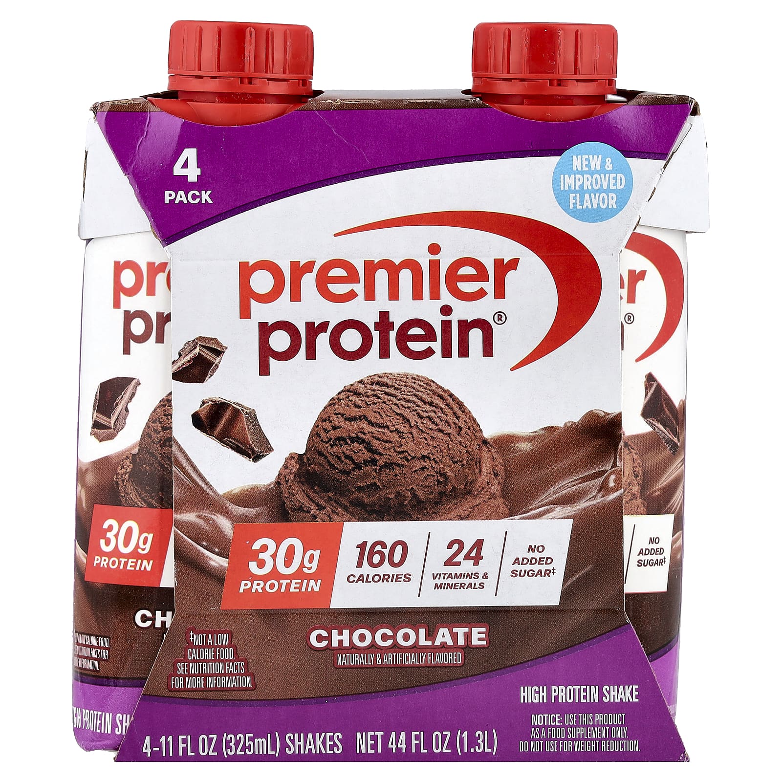 Premier Protein, высокопротеиновый коктейль, шоколадный вкус, 4 шт. по 325 мл (11 жидк. унций)