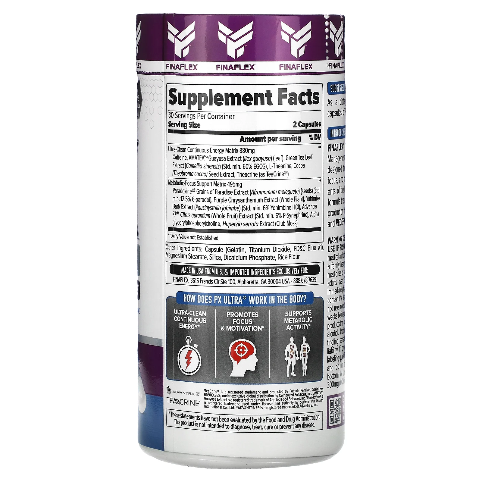 Finaflex, PX Ultra, эффективное средство для снижения веса, 60 капсул