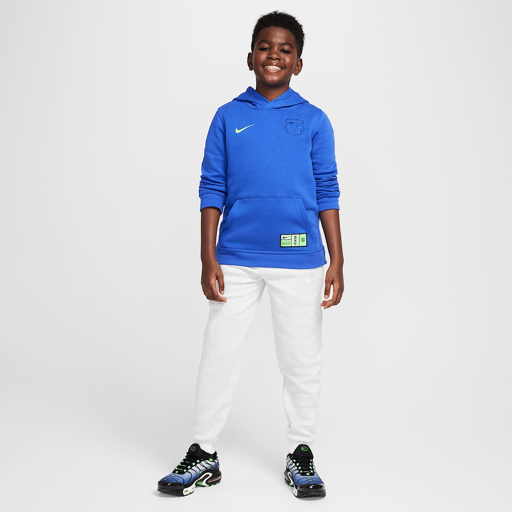 FC Barcelona Club Third Big Kids' (Boys') Nike Soccer Pullover Hoodie