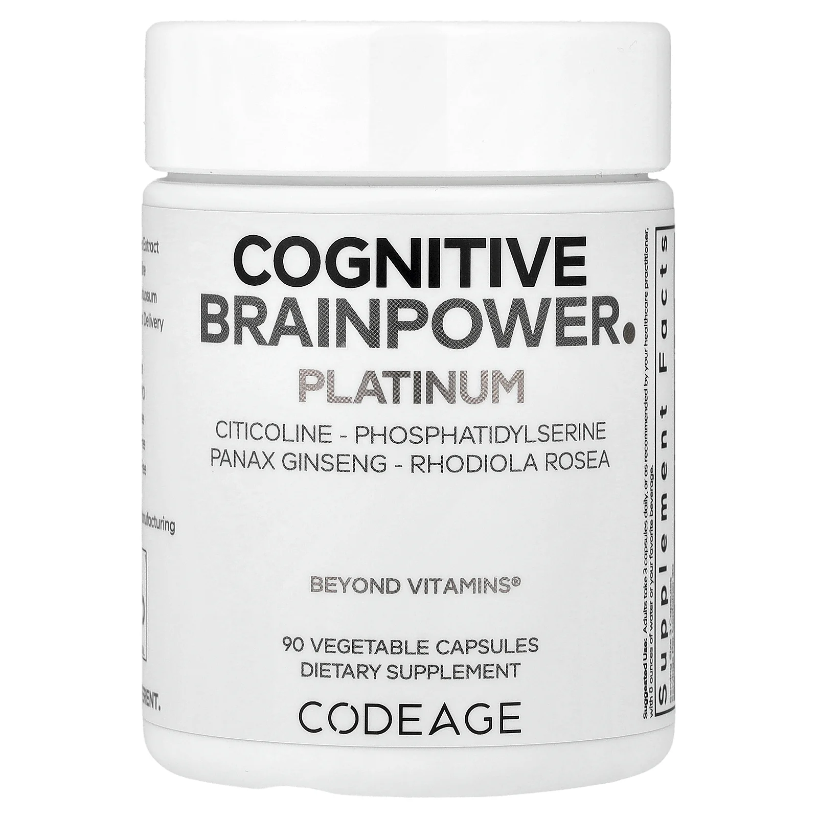 Codeage, Cognitive Brainpower Platinum, 90 растительных капсул