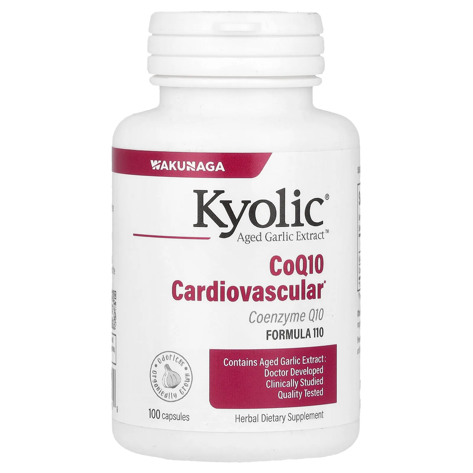Kyolic, Aged Garlic Extract, CoQ10, формула 110, 100 капсул