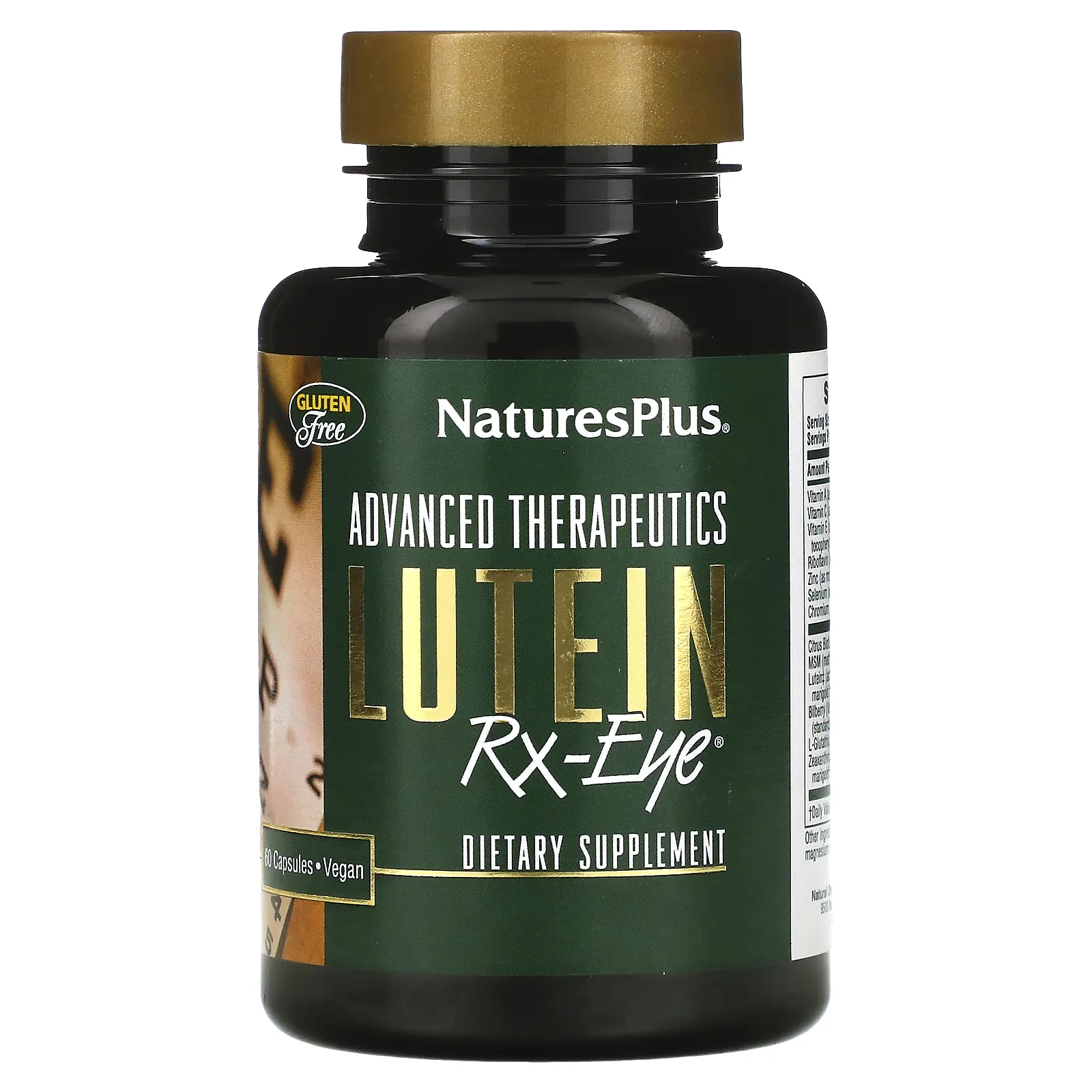 NaturesPlus, Advanced Therapeutics Lutein RX-Eye, лютеин для здоровья глаз, 60 капсул