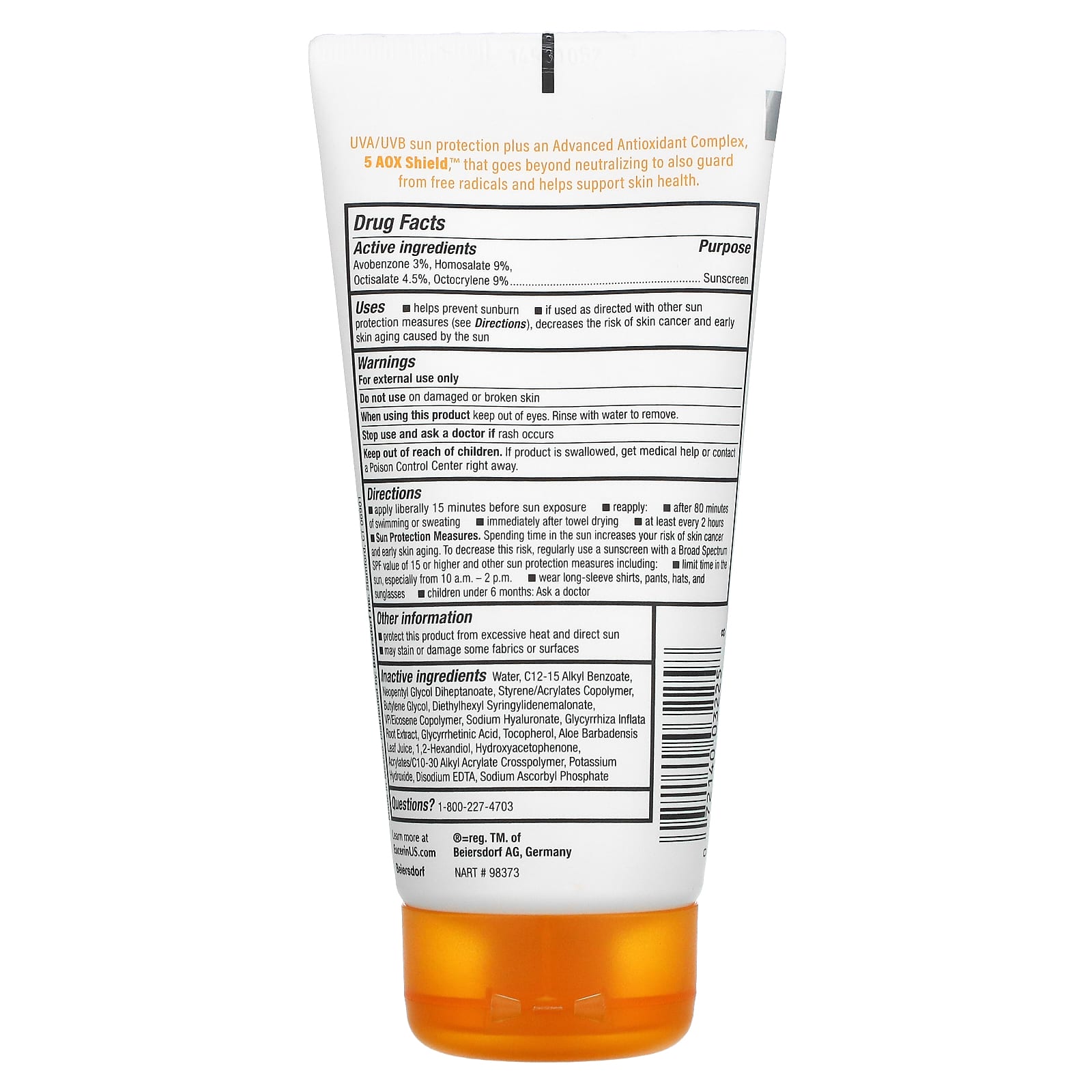 Eucerin, Advanced Hydration, легкий солнцезащитный лосьон, SPF 50, без отдушек, 150 мл (5 жидк. Унций)