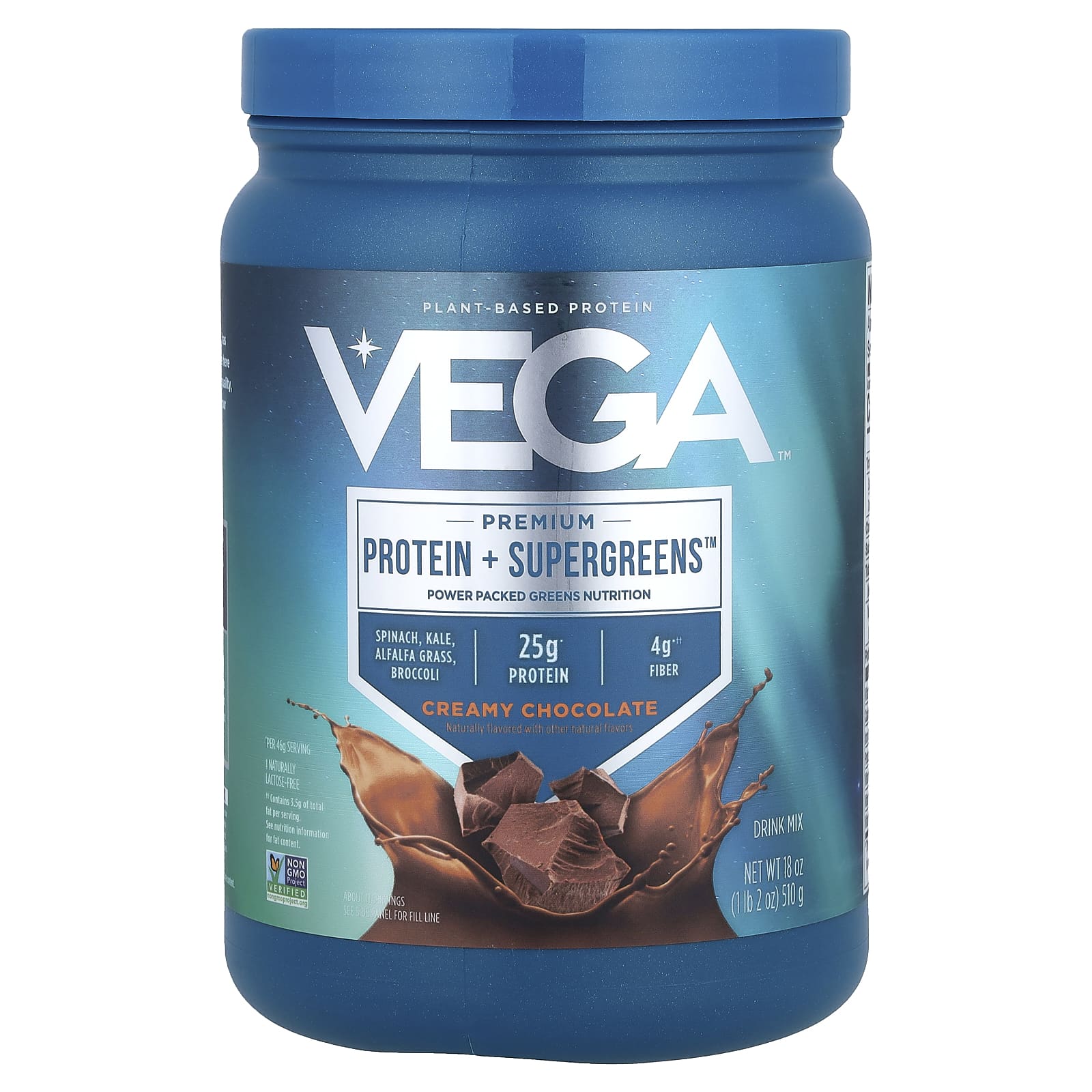 Vega, Premium, Protein + Supergreens™, сливочный шоколад, 510 г (1 фунт 2 унции)