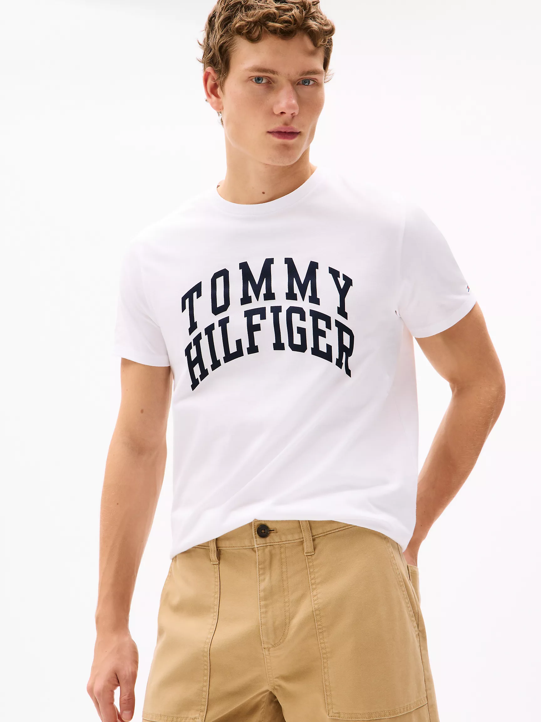 Мужская футболка Tommy Hilfiger, Футболка с логотипом в виде блоковых букв