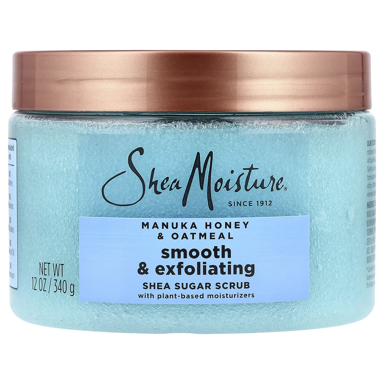 SheaMoisture, разглаживающий и отшелушивающий скраб с маслом ши, мед манука и овсянка, 340 г (12 унций)
