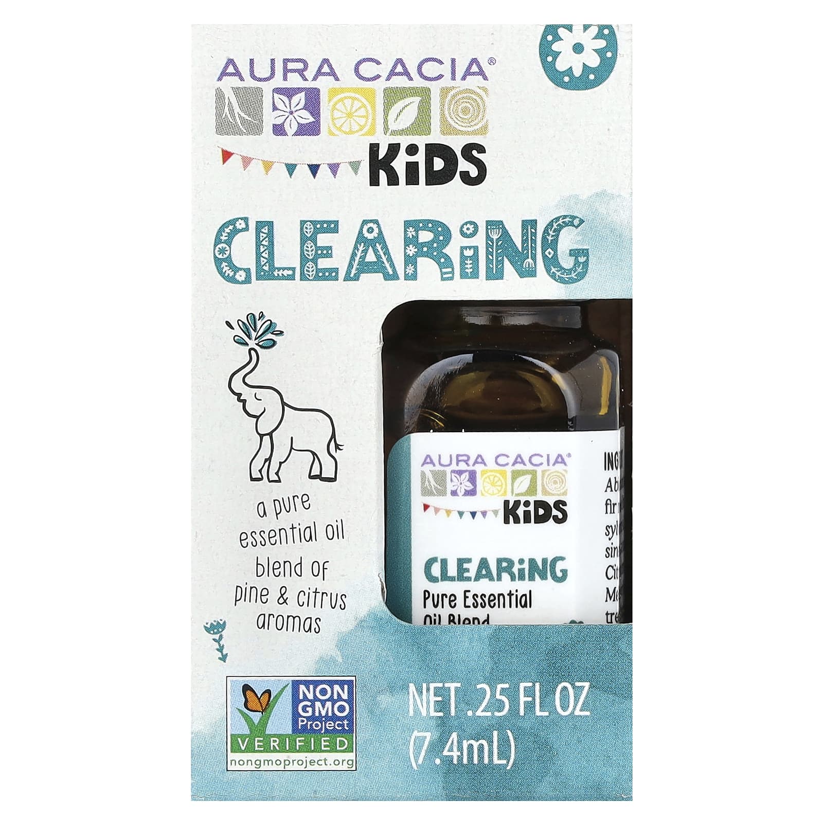 Aura Cacia, Kids, чистое эфирное масло, очищающее средство, 7,4 мл (0,25 жидк. Унции)