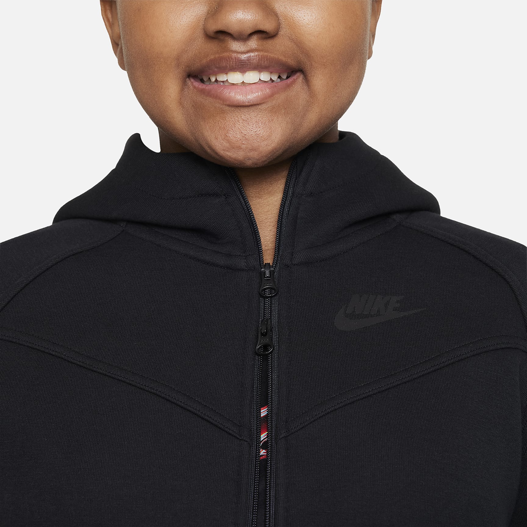 Nike Sportswear Tech Fleece Big Kids' (Girls') Full-Zip Hoodie (Extended Size)