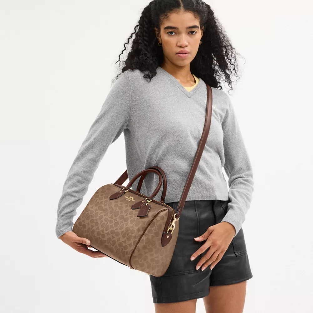 Сумка COACH Rowan Large Satchel Bag In Signature Canvas