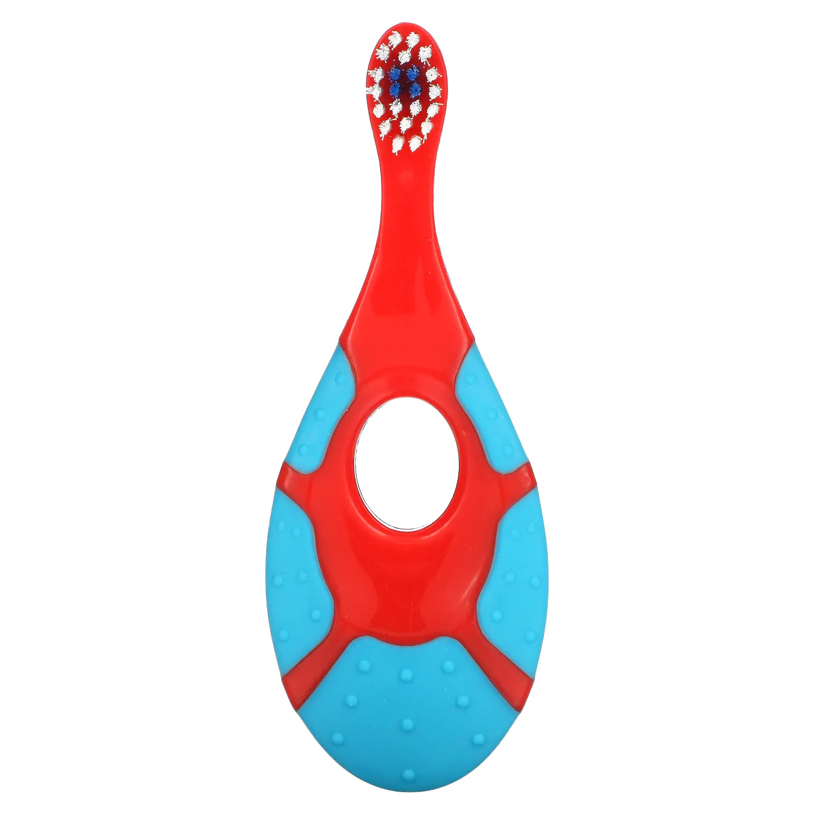 Fisher-Price, BrushBuddies, зубная щетка для малышей с кольцом для прорезывания зубов, от 3 месяцев, 1 зубная щетка
