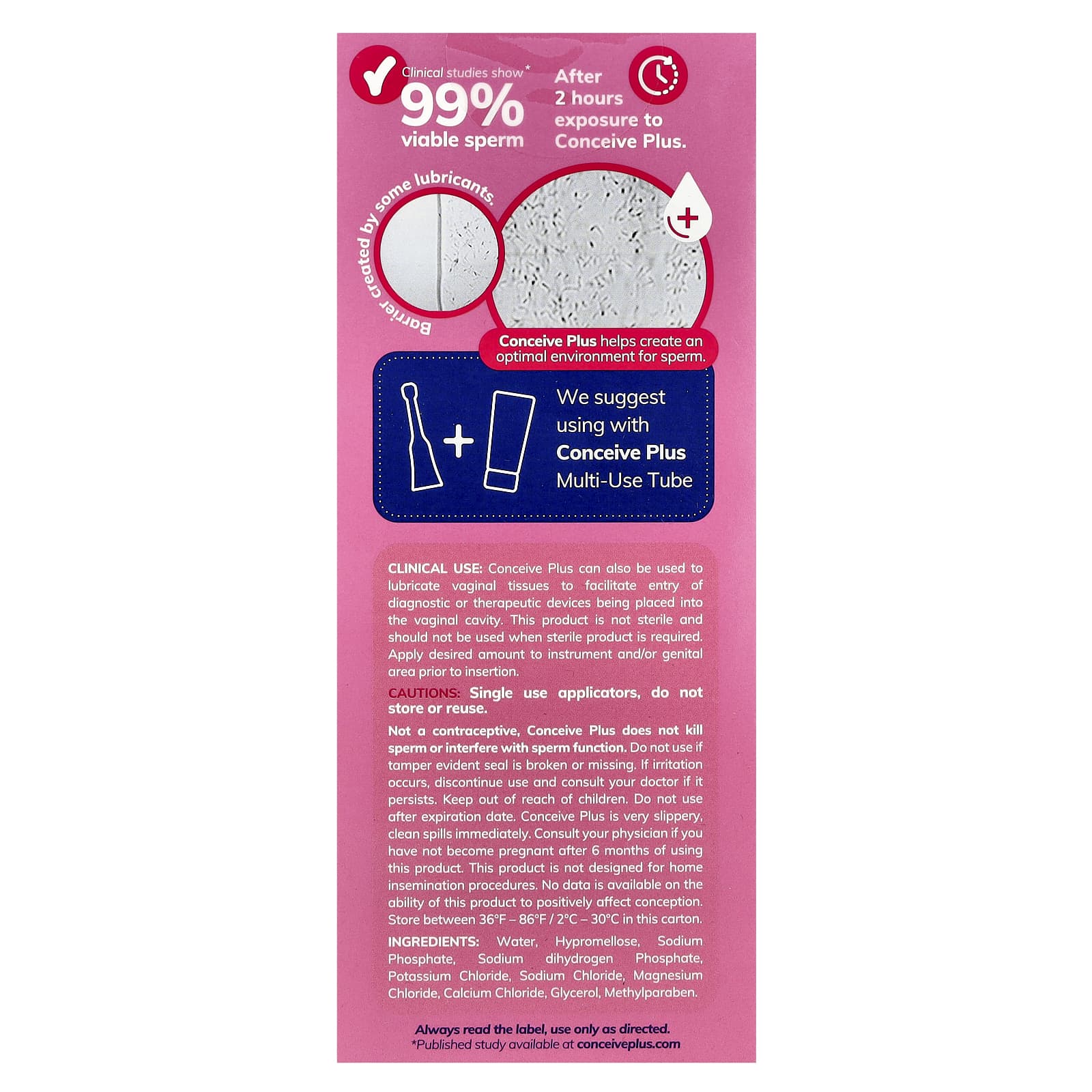 Conceive Plus, Лубрикант для повышения фертильности, 8 упаковок по 4 г