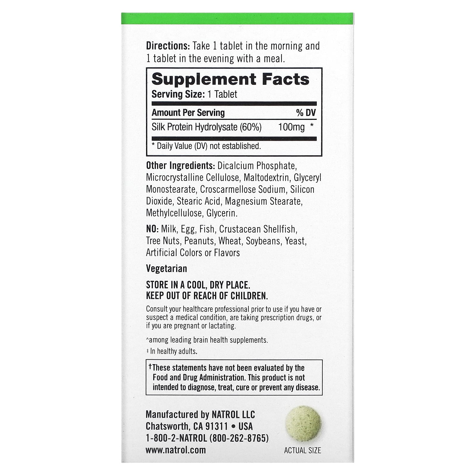 Natrol, Когниум, 60 таблеток