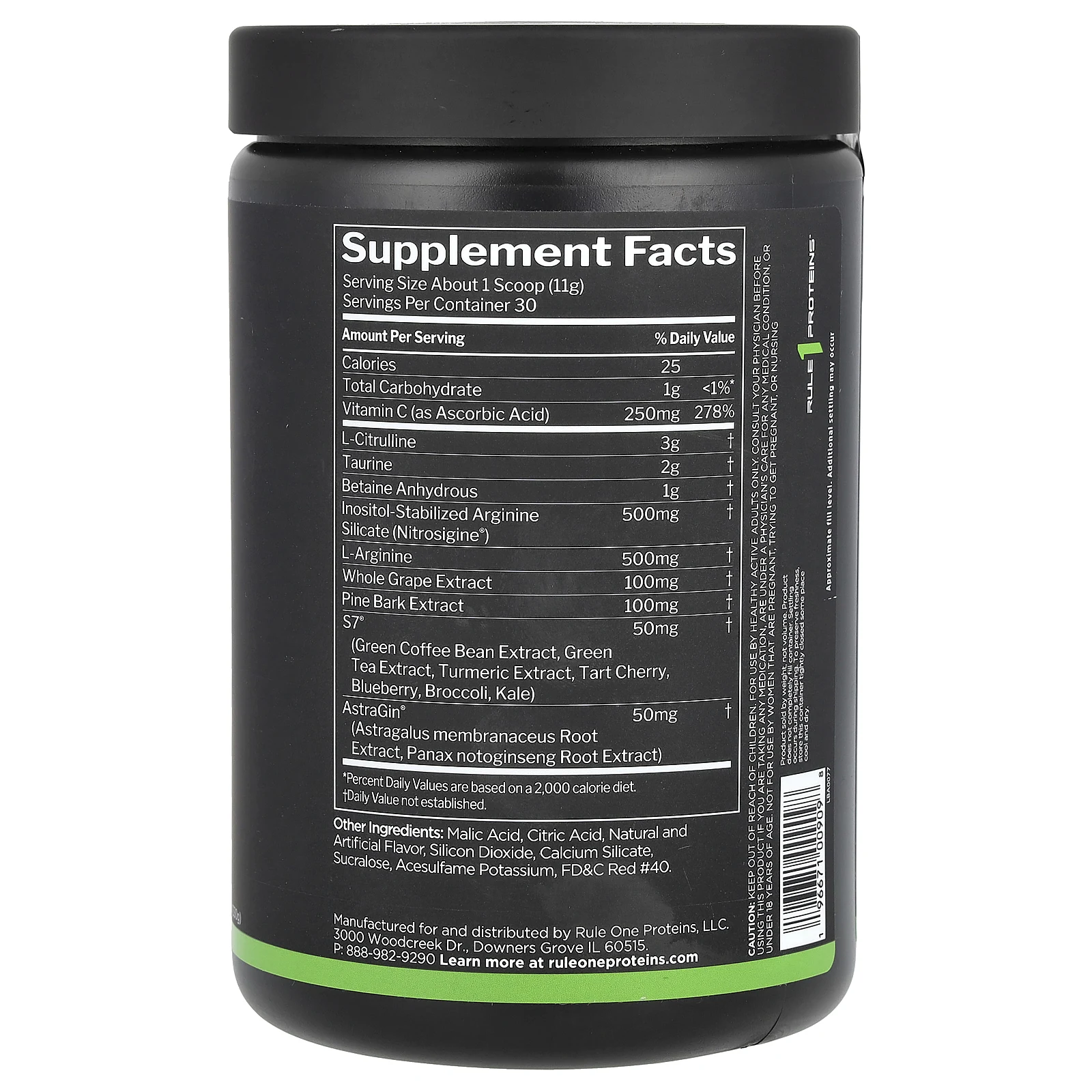 Rule One Proteins, Pump, вишневый лаймад, 330 г (11,64 унции)