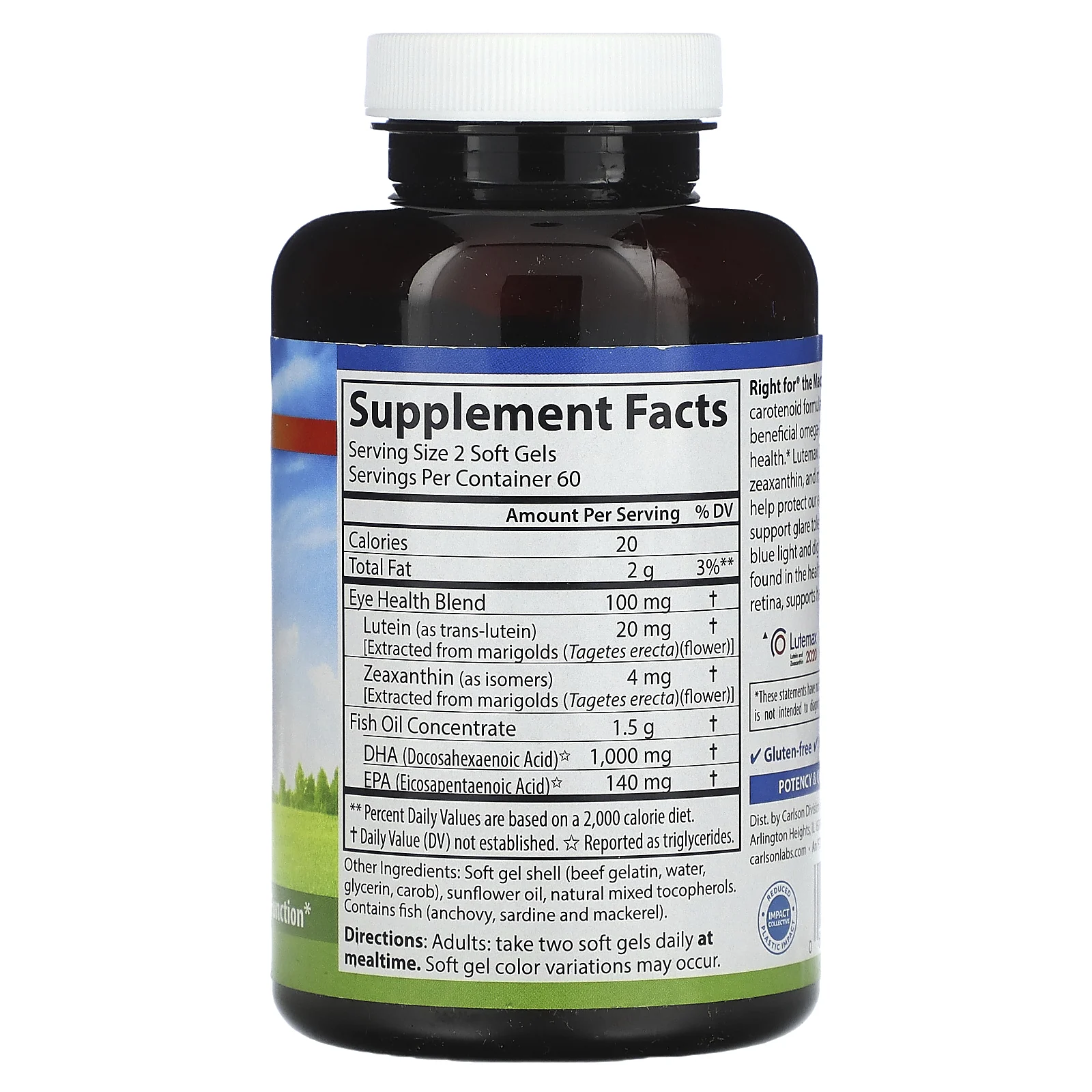 Carlson, Средство от макулы, 120 мягких таблеток