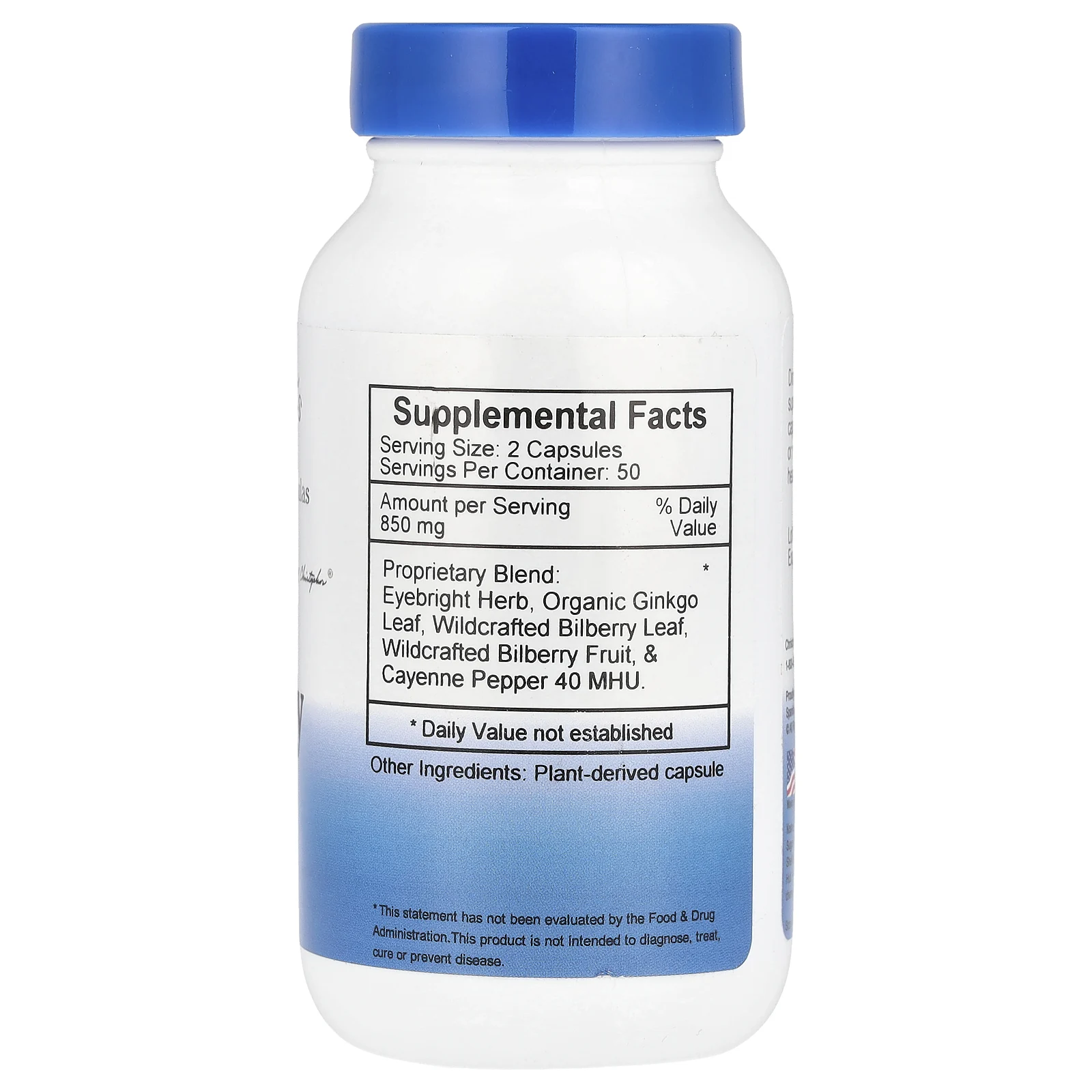 Christopher's Original Formulas, Черника для глаз, 425 мг, 100 вегетарианских капсул