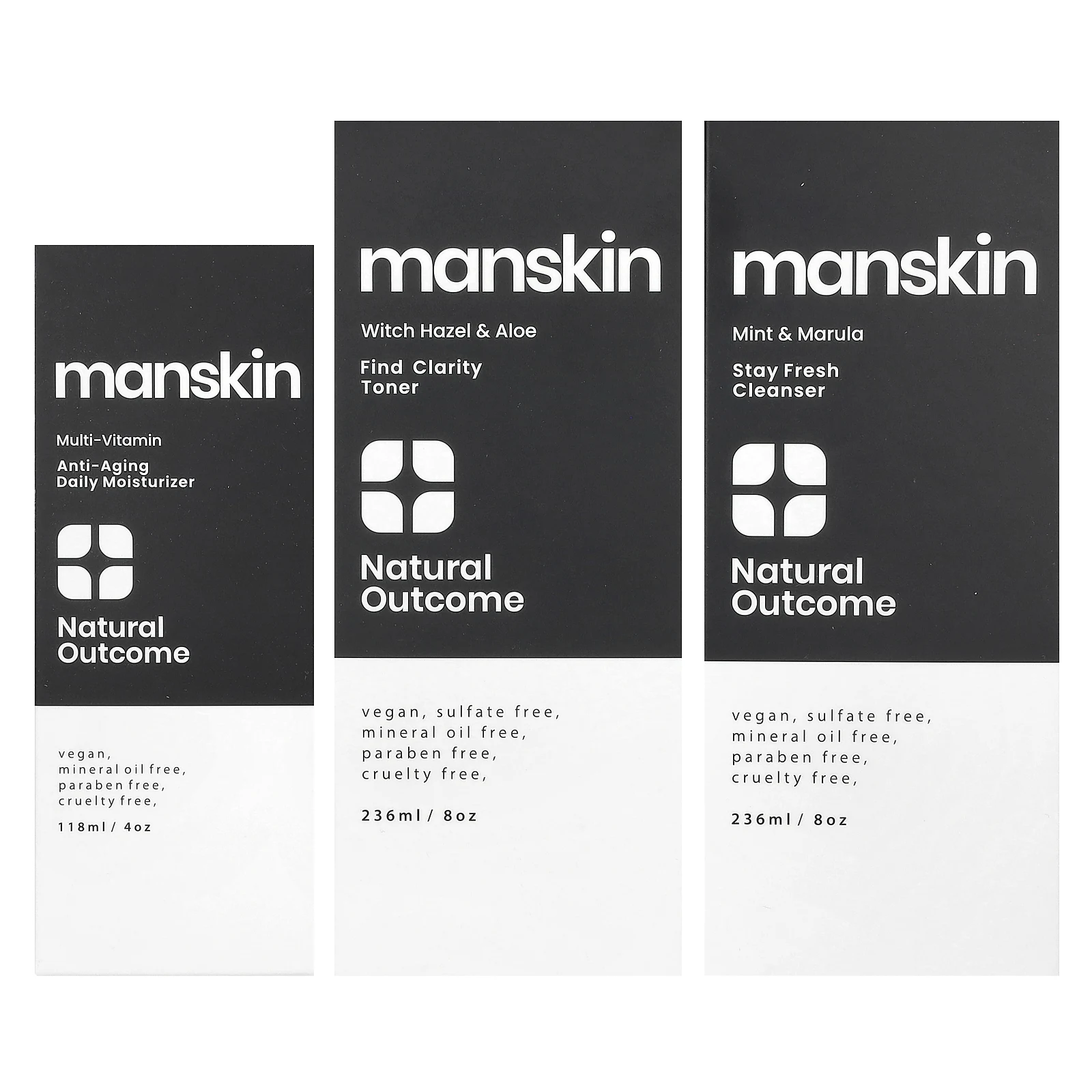 Natural Outcome, Manskin, набор для повседневного использования, набор из 3 предметов
