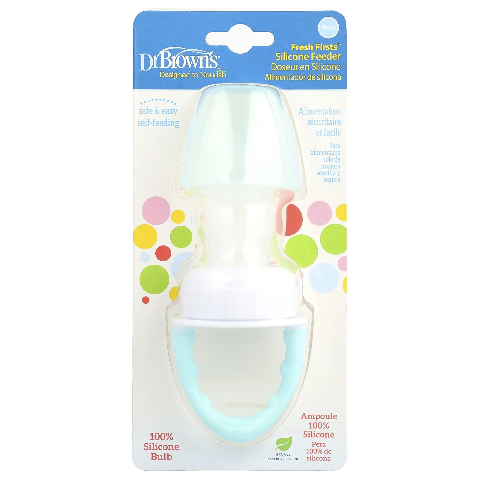 Dr. Brown's, силиконовая резинка Fresh Firsts™, для детей от 4 месяцев, мята, 1 шт.