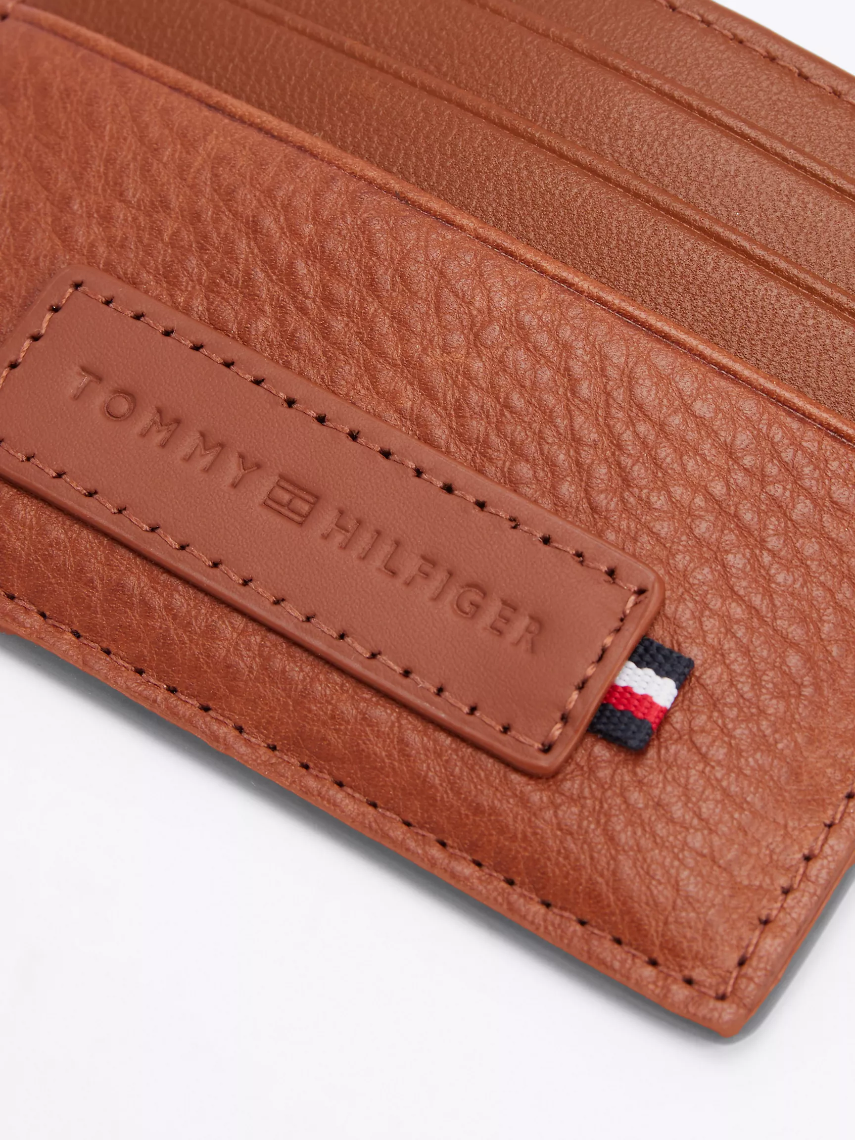 Мужской кошелек Tommy Hilfiger, Кожаный картхолдер с логотипом Tommy