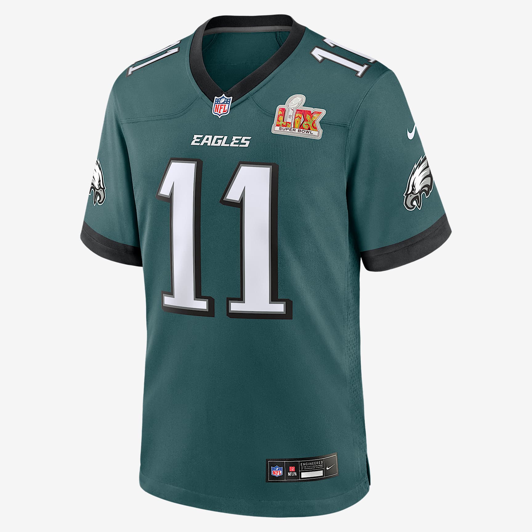 A.J. Brown Philadelphia Eagles Super Bowl LIX Men's Nike NFL Game Jersey