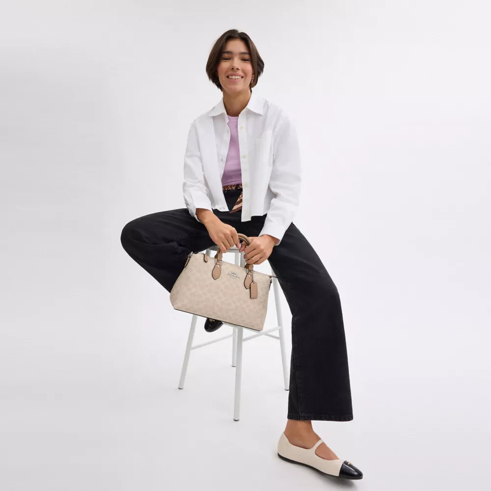 Сумка COACH Georgia Satchel Bag In Signature Canvas