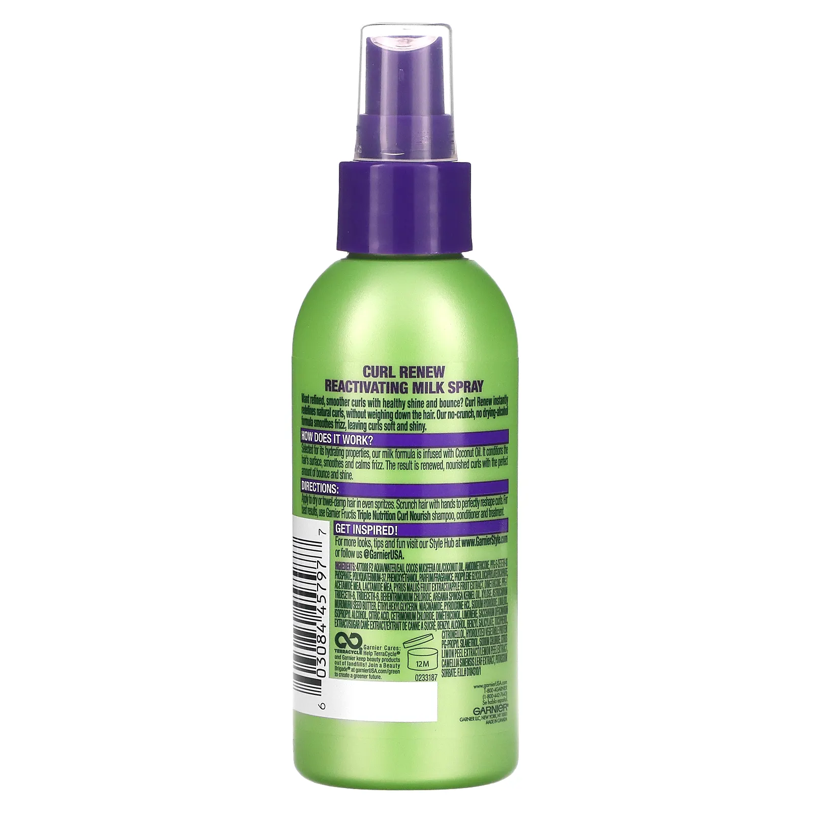 Garnier, Fructis Style, средство для восстановления локонов, реактивирующее молочко-спрей, 150 мл (5 жидк. унций)