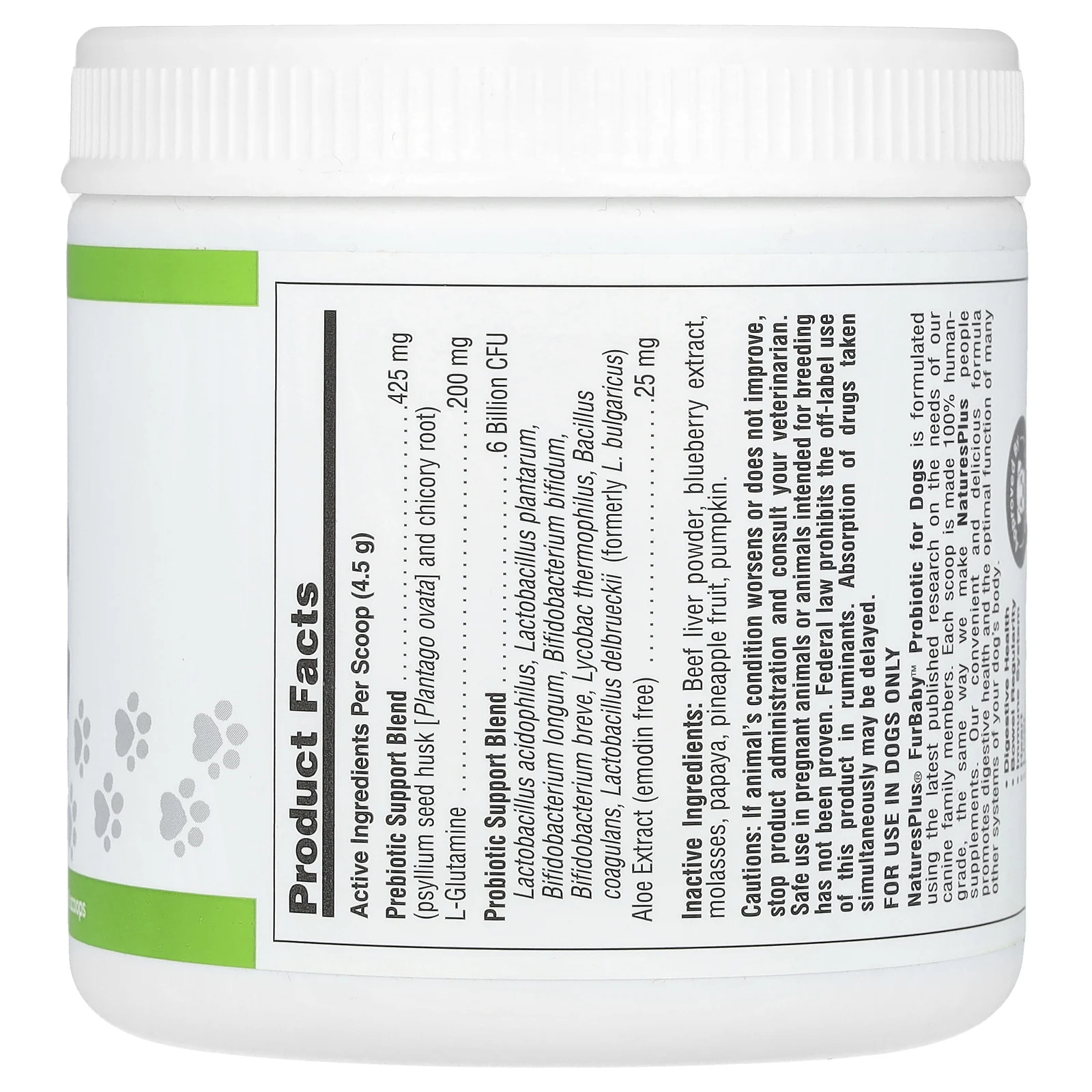 NaturesPlus, FurBaby, пробиотик для собак, 270 г (9,5 унции)