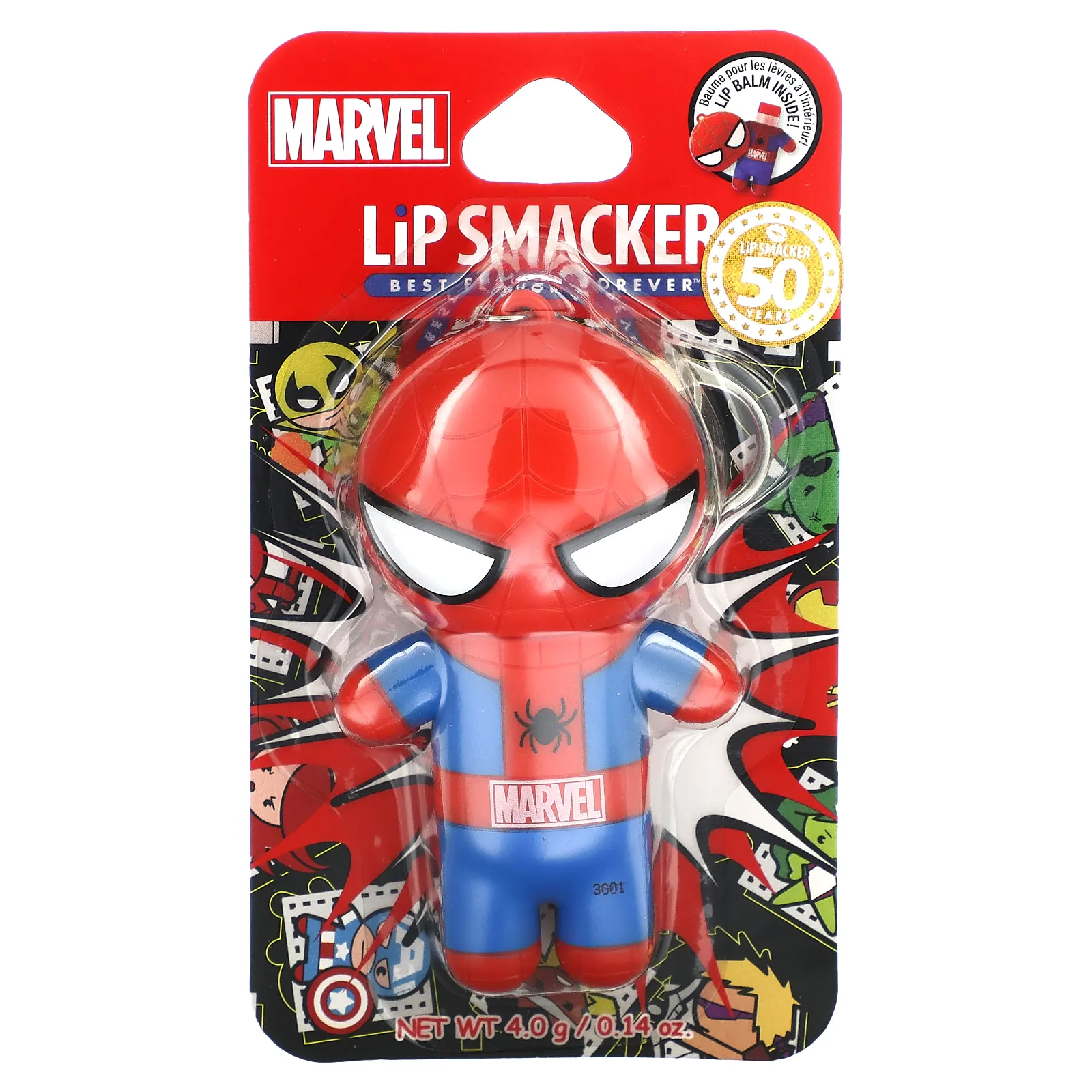 Lip Smacker, Marvel Spiderman, бальзам для губ, потрясающий гранат, 4 г (0,14 унции)
