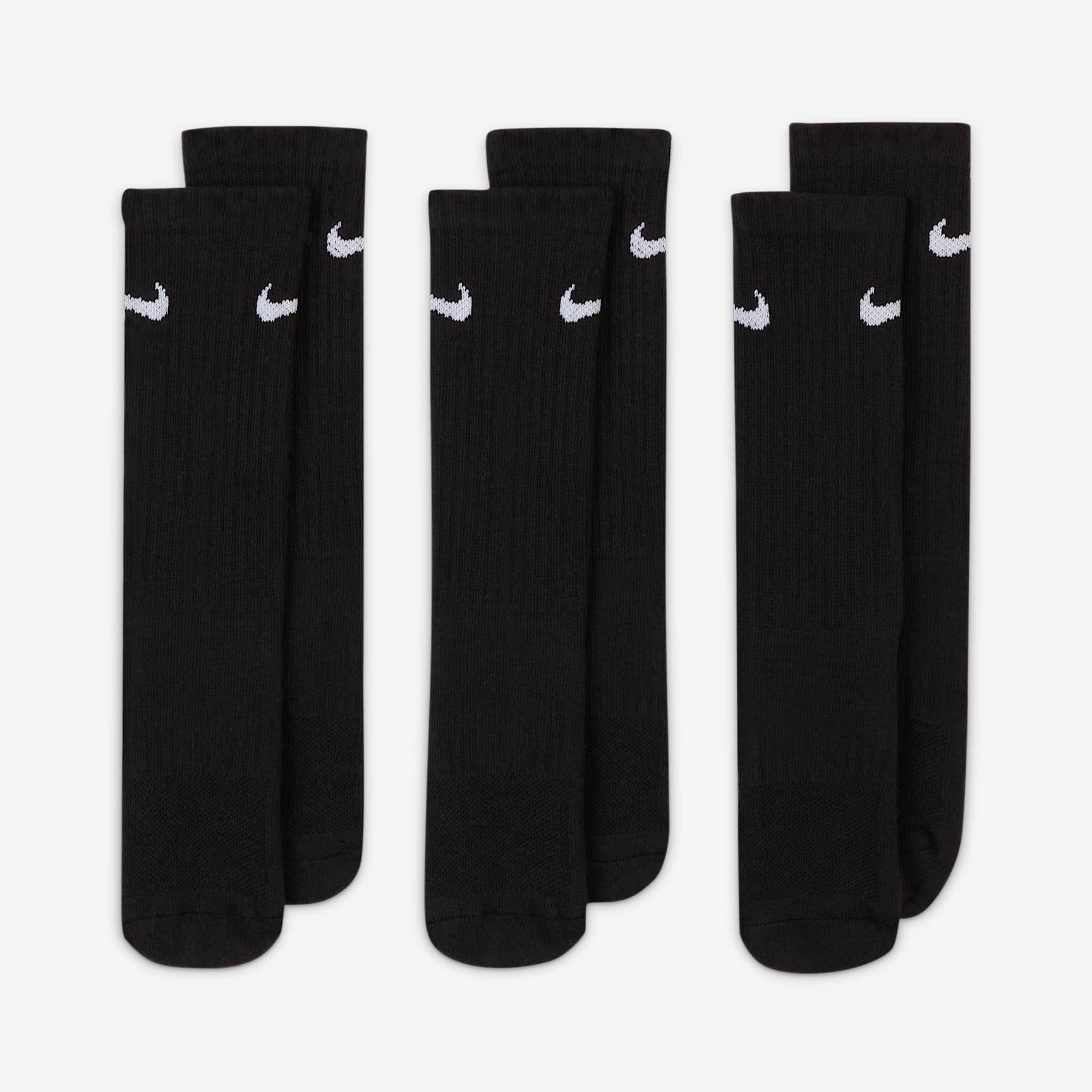 Nike Everyday Kids' Cushioned Crew Socks (3 Pairs)