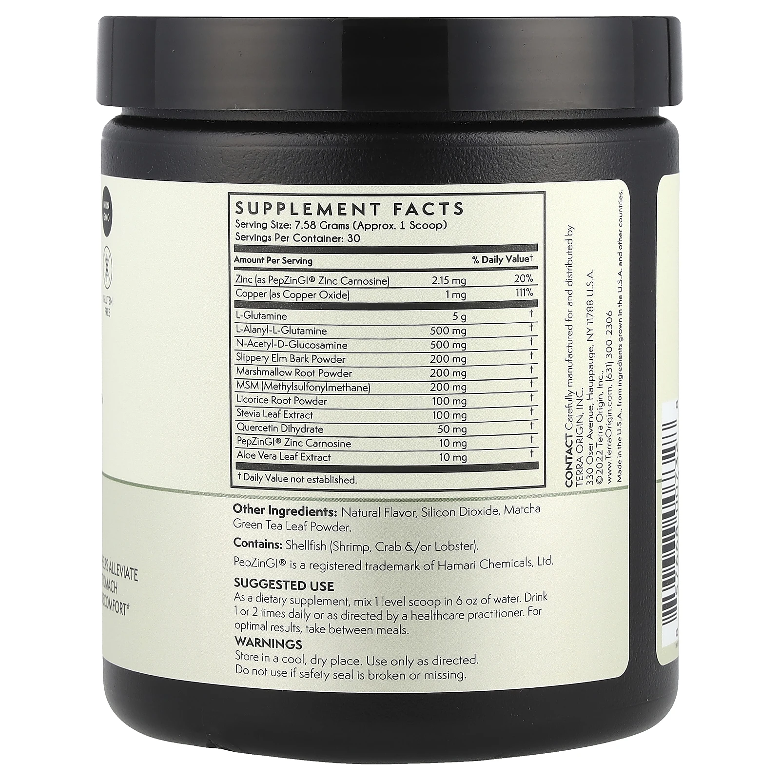 Terra Origin, Healthy Gut ™, зеленый чай матча, 227,4 г (8,02 унции)