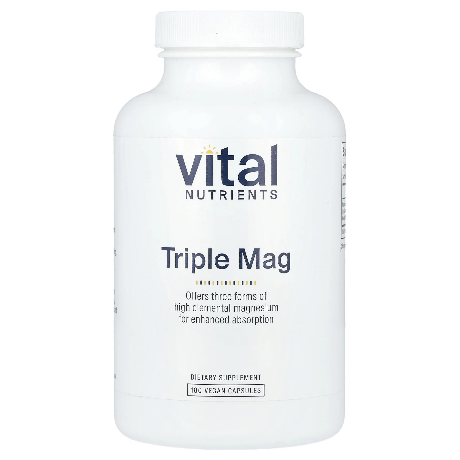 Vital Nutrients, Triple Mag, 180 веганских капсул