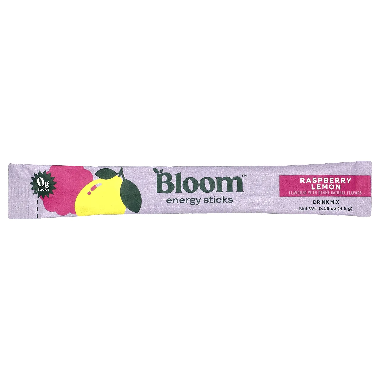Bloom, энергетические стики, со вкусом малины и лимона, 10 шт. по 4,6 г (0,16 унции)