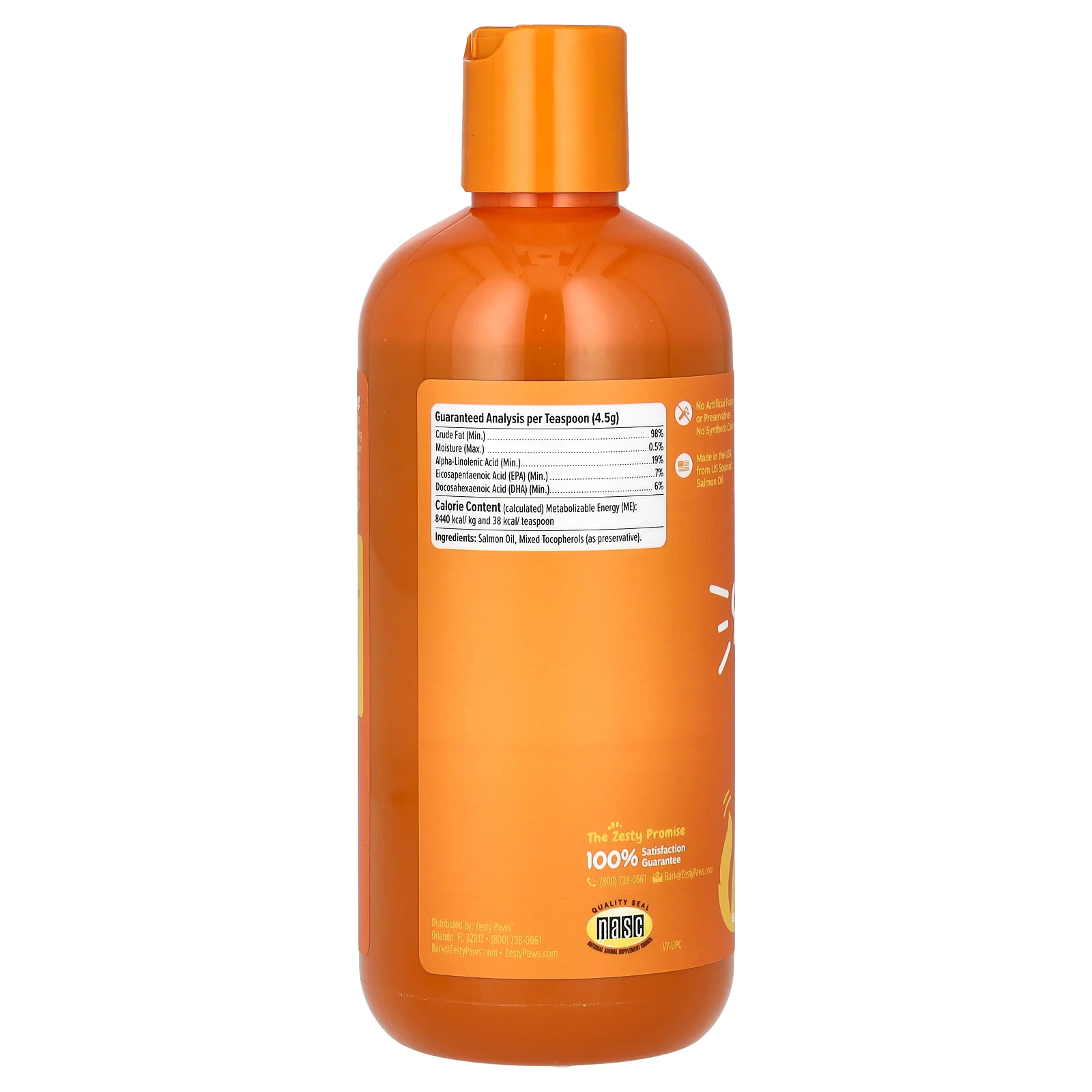 Zesty Paws, жир дикого аляскинского лосося, для собак и кошек любого возраста, 473 мл (16 жидк. унций)