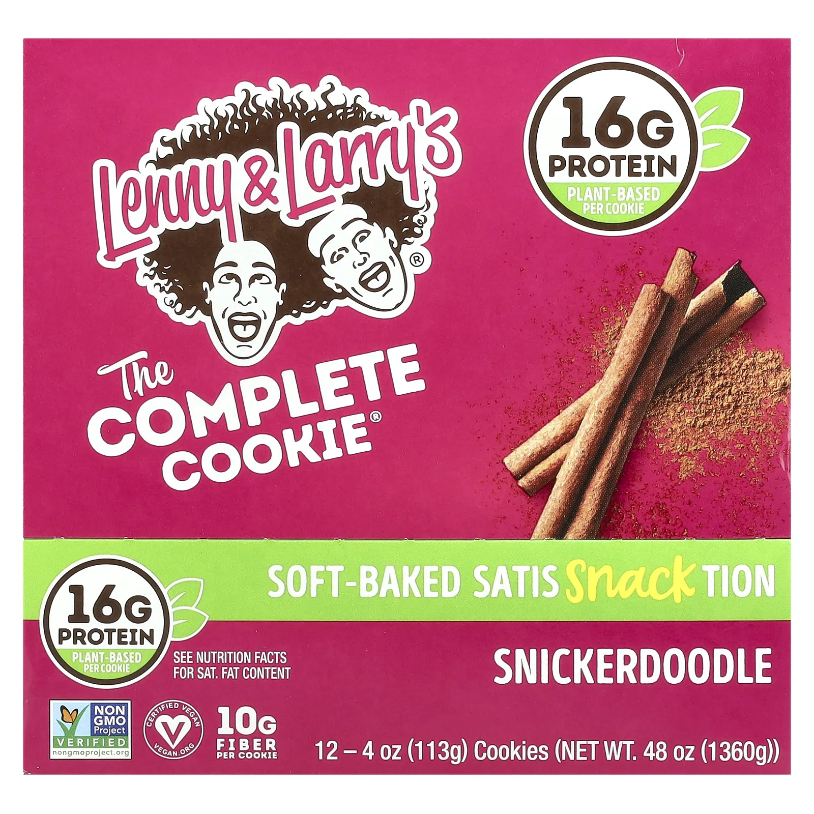 Lenny & Larry's, The Complete Cookie®, Snickerdoodle, 12 штук, по 113 г (4 унции)